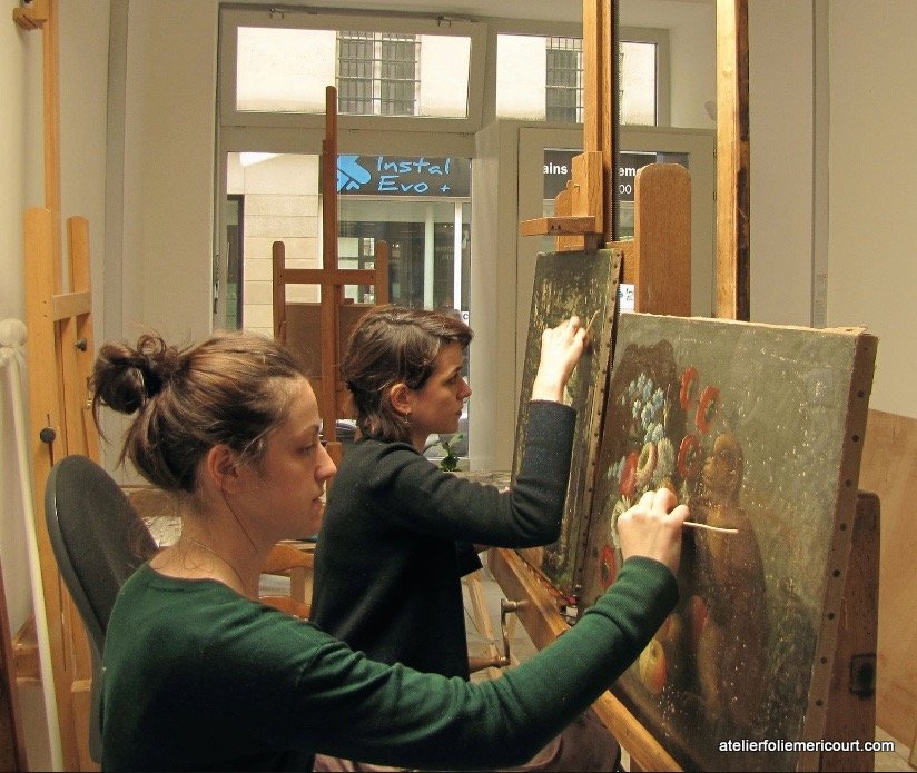Atelier de restauration et de conservation de peintures et de tableaux d’art ancien et moderne sur Paris rue Folie Mericourt